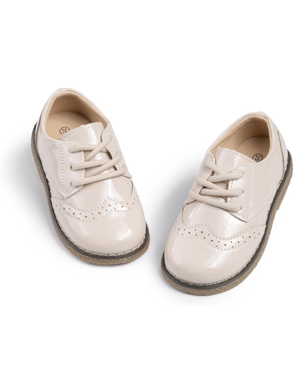 Classic Kids Lace-Up Brogue Shoes in Cream. Boys. Or girl. Unisex